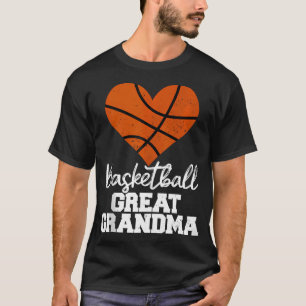 T-shirt Basket-ball Grand Grand-Grand-Mère Coeur Drôle Coe
