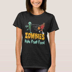 T-shirt Basket-ball Halloween Zombies détestent la restaur