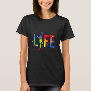 T-shirt Basket-ball Homme Ball Is Life Watercolor Basket-b