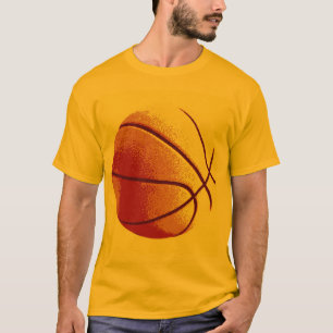 T-shirt Basket-ball Jaune Orange