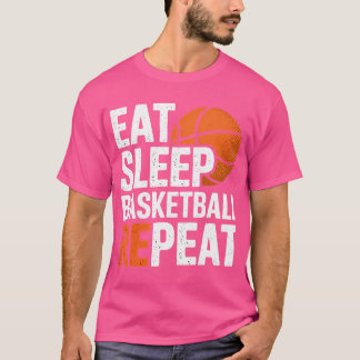 T-shirt Basket-ball Manger Sommeil Basket-ball Répéter la 