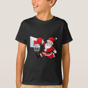 T-shirt Basket-ball Noël Père Noël Chelem Dunk Hommes Garç