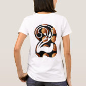 T-shirt Basket-ball numéro deux, logo photo, (Dos)