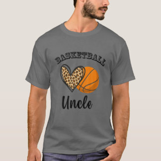 T-shirt Basket-ball Oncle Leopard Heart Sports Joueurs Fat