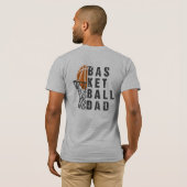 T-shirt Basket-ball Papa Retro Design de texte (Dos entier)