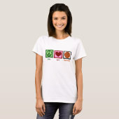 T-shirt Basket-ball Peace Love féminin (Devant entier)