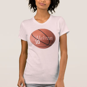 T-shirt Basket-ball personnalisé de filles