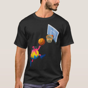 T-shirt Basket-ball player Easter Egg Funny Sports Boys Ki