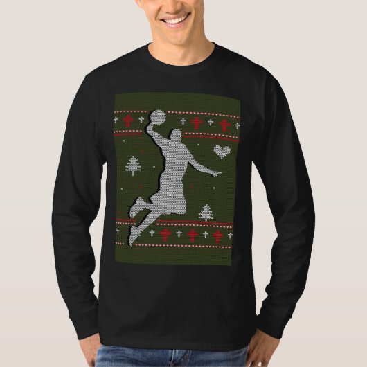 T-shirt Basket-ball pour Noël (Devant)