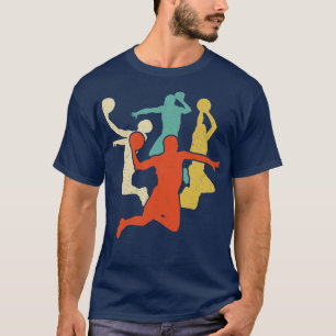 T-shirt Basket-ball Retro Vintage pour hommes femmes garço