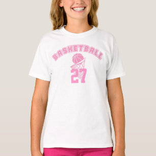 T-shirt Basket-ball rose Nom et numéro do-it-yourself