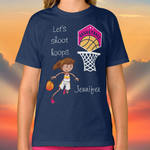 T-shirt Basket-ball "Tirons sur des cerceaux" Personnalisé