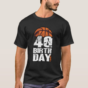 T-shirt Basket-Ball Vintage Âgé De 40 Ans 40E Anniversaire