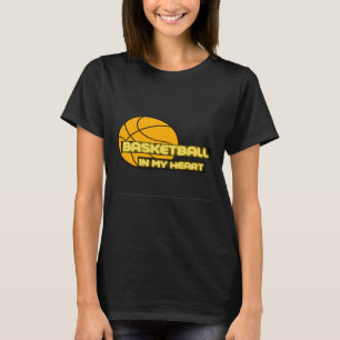 T-shirt Basket Dans Mon Coeur Drôle S - Don Pour