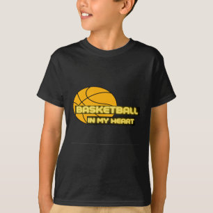 T-shirt Basket Dans Mon Coeur Drôle S - Don Pour