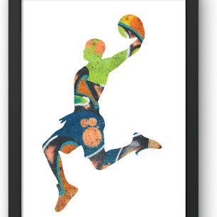 t shirt basket graffiti Silhouette Basketbal