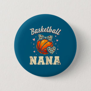 T-shirt Basketbal Nana Luipaard Hart Bandana Ronde Button 5,7 Cm