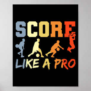 T-shirt Basketbal Quote Vintage Uiterlijk Basketba Poster