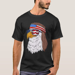 T-shirt Basketball American Drapeau Crâne Sunglass Patriot