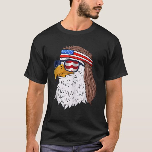 T-shirt Basketball American Drapeau Crâne Sunglass Patriot (Devant)