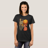 T-shirt Basketball AMOUR Baller Girl Empreinte de léopard (Devant entier)
