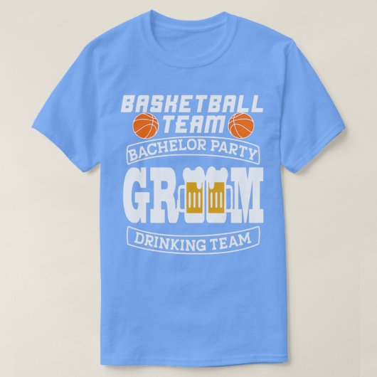 T-shirt Basketball Bachelor Party Groom Boire 2 (Design devant)