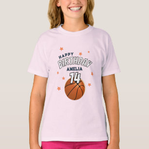 T-shirt Basketball Ball Sports Joyeuse Fille Anniversaire