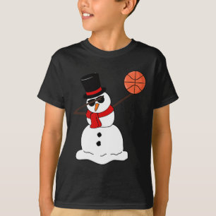 T-shirt Basketball Basketball Snowman Light Basketto de No