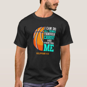 T-shirt Basketball Bible Citation Je Peux Faire Toutes Les