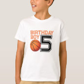 T-shirt Basketball Birthday Boy (Devant)
