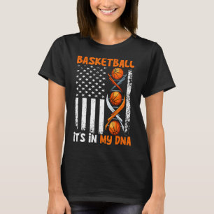 T-shirt Basketball C'est dans mon Dna Fun Player Coach Tea