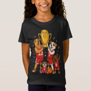 T-Shirt Basketball Champions Dog Family Trophy Celebration