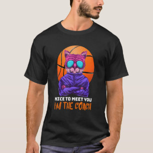 T-shirt Basketball Chat Nice De Vous Rencontrer Im L'Entra