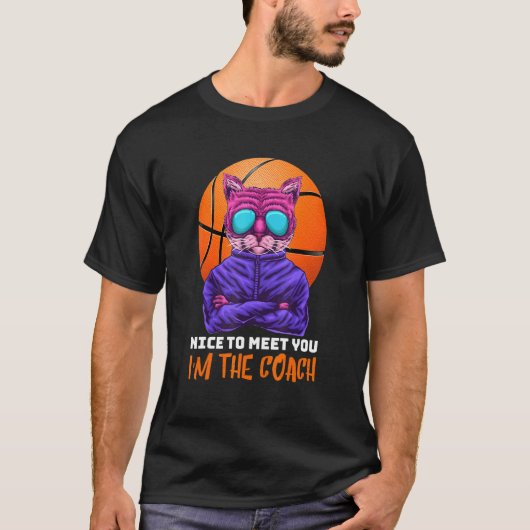 T-shirt Basketball Chat Nice De Vous Rencontrer Im L'Entra (Devant)