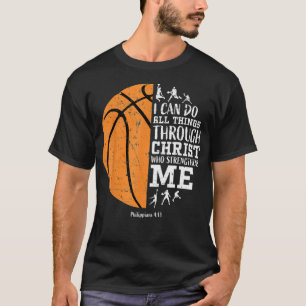 T-shirt Basketball chrétien Je peux faire toutes choses pa