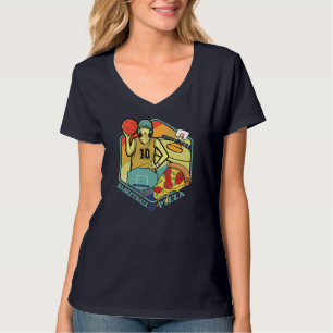 T-shirt Basketball Court Pizza Pâtes Italiennes Foie Cadea