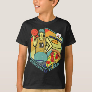 T-shirt Basketball Court Pizza Pâtes Italiennes Foie Cadea