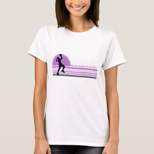 T-shirt Basketball dans Mon ADN Retro Sunset (Devant)