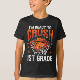 T-shirt Basketball de 1ère année Revenir à l'école garçons