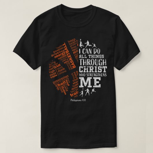 T-shirt Basketball dit Christian Verse Ado Garçons Enfants (Design devant)