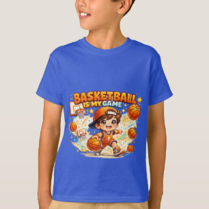 T-shirt Basketball est mon jeu Design de sport Kawaii mi
