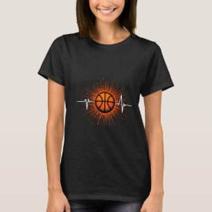 T-shirt Basketball Heartbeat - Amour Pour Le Jeu Tee