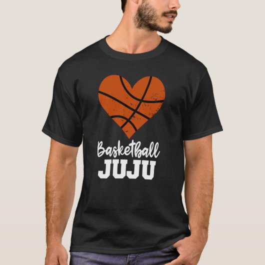 T-shirt Basketball Juju Basketball Heart Grandma Juju (Devant)