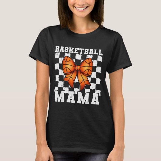 T-shirt Basketball Mama Coquette Bow Game Day Funny Srts L (Devant)