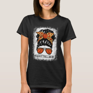 T-shirt Basketball Maman Messy Bun Joueur Cheveux Maman Mè