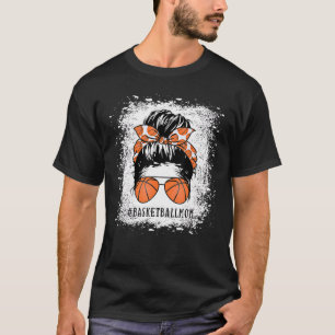 T-shirt Basketball Maman Messy Bun Lunettes de soleil Spor