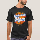 T-shirt Basketball Maman mignonne Distressed Mère Fête 1 (Devant)