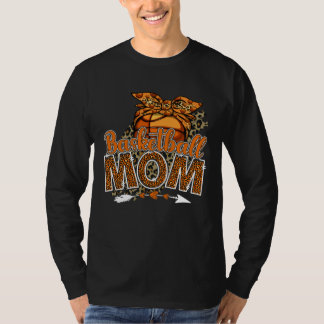 T-shirt Basketball Mom Mama Mother's Day Leopard Sport Mom