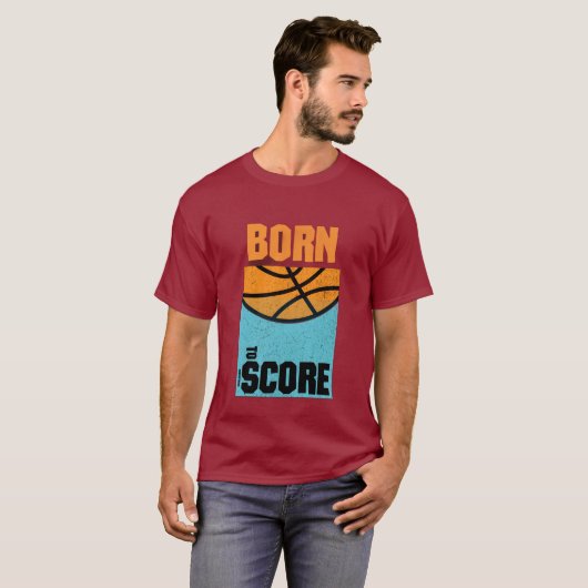 T-Shirt Basketball « Né pour Marquer » (Devant entier)