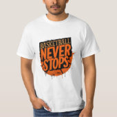 T-shirt Basketball Never Stop Tee (Devant)